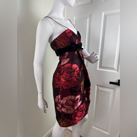 Cyril Verdavainne Red Sleeveless Spaghetti Strap Midi Dress Size 4. #187 - Picture 9 of 14